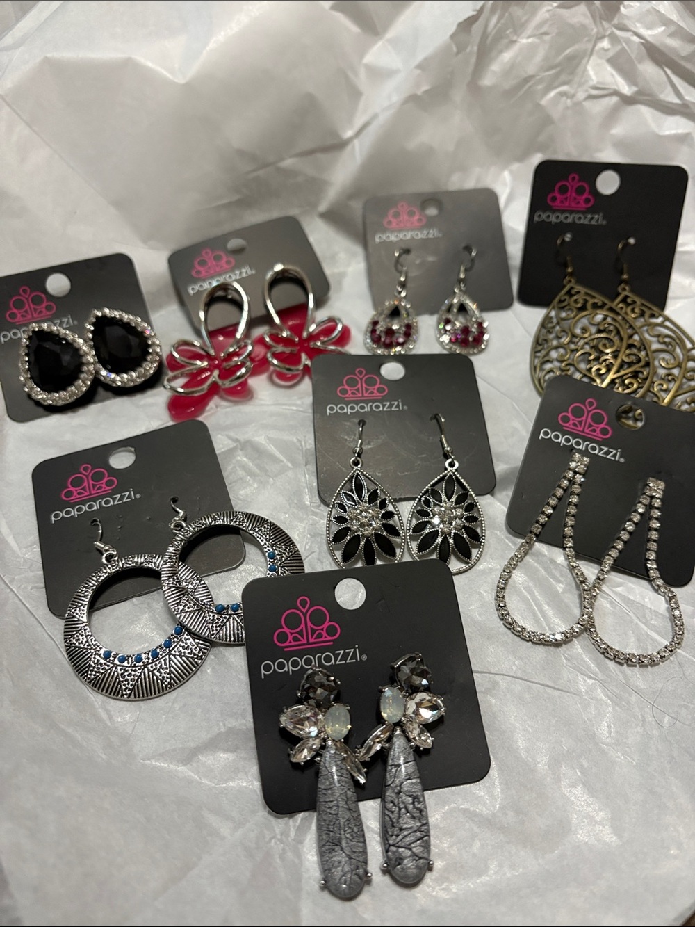 Paparazzi Mix Earrings Bundle Of 8 Pairs 🩶